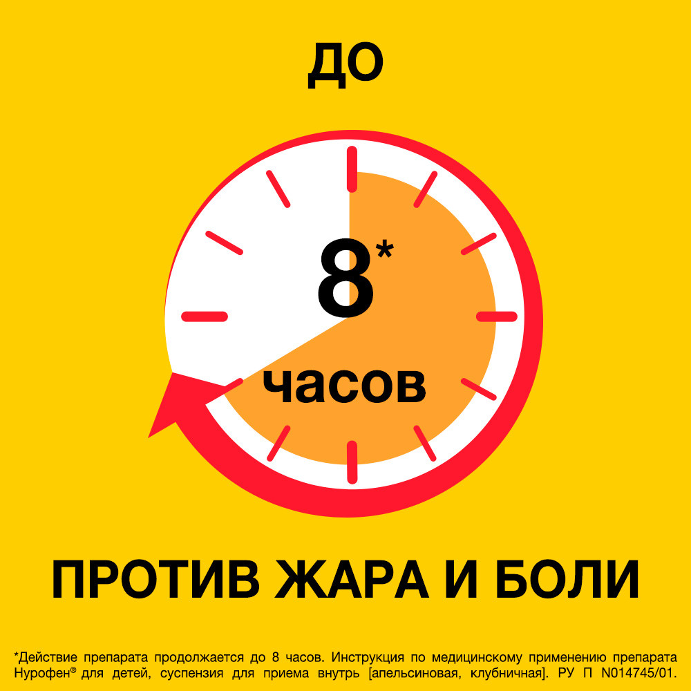 Нурофен для детей фл.(сусп. орал. клубника) 100мг/5мл 200мл купить недорого  в Костроме, Иваново, Ярославле